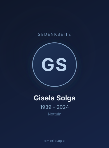 Gedenkportrait von Gisela Solga