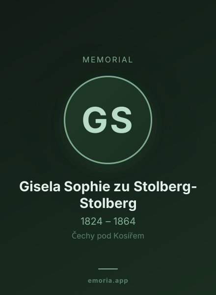 Memorial portrait of Gisela Sophie zu Stolberg-Stolberg