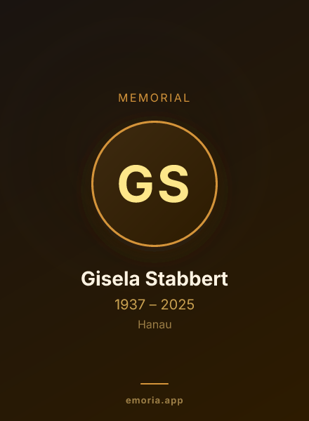 Memorial portrait of Gisela Stabbert