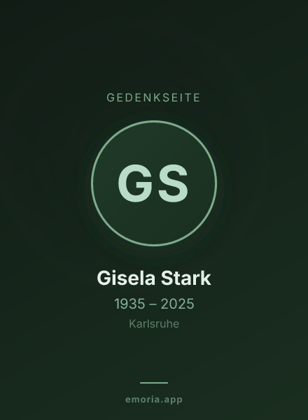 Gedenkportrait von Gisela Stark