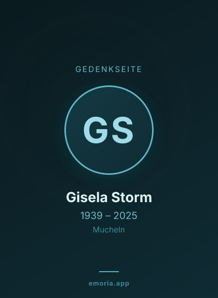 Gedenkportrait von Gisela Storm