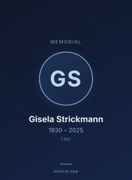 Memorial portrait of Gisela Strickmann