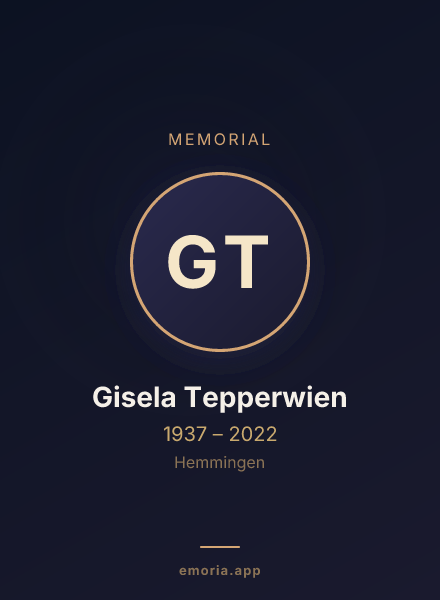 Memorial portrait of Gisela Tepperwien
