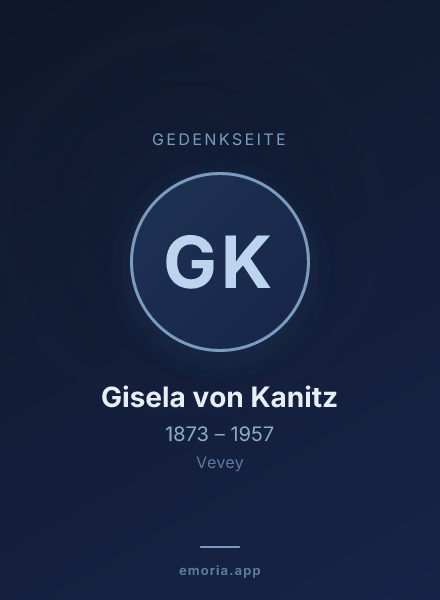 Gedenkportrait von Gisela von Kanitz