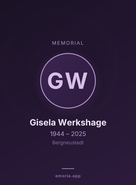 Memorial portrait of Gisela Werkshage