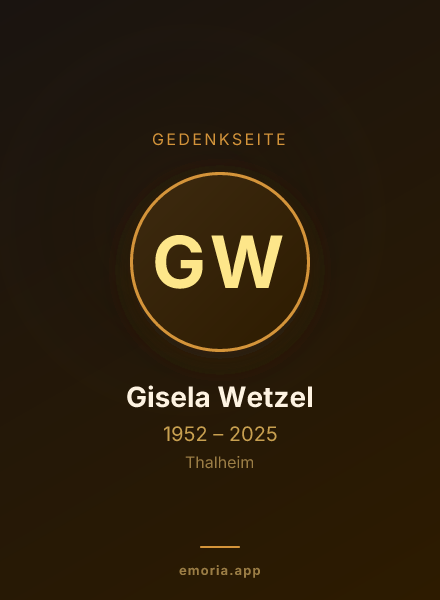 Gedenkportrait von Gisela Wetzel