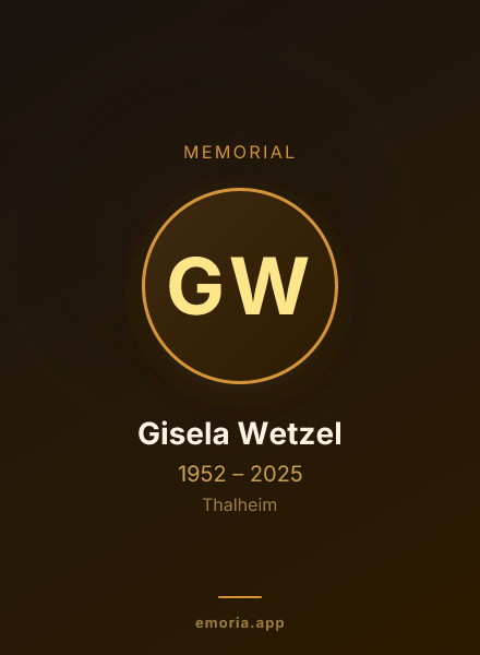 Memorial portrait of Gisela Wetzel