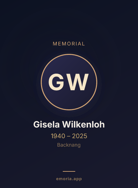 Memorial portrait of Gisela Wilkenloh