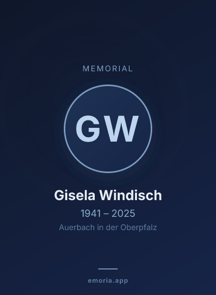 Memorial portrait of Gisela Windisch