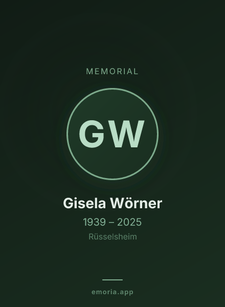 Memorial portrait of Gisela Wörner