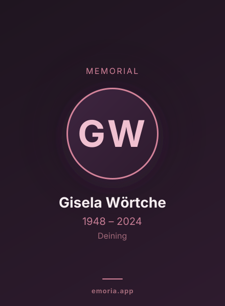 Memorial portrait of Gisela Wörtche