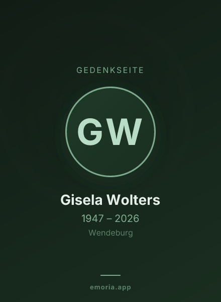 Gedenkportrait von Gisela Wolters