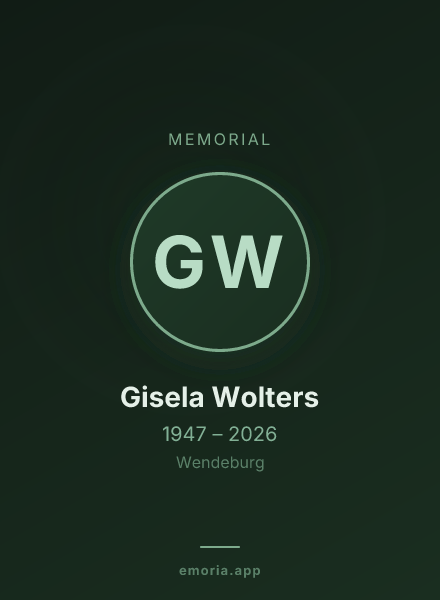 Memorial portrait of Gisela Wolters