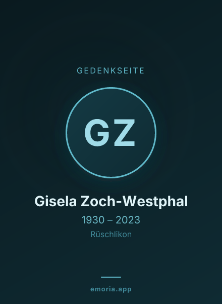Gedenkportrait von Gisela Zoch-Westphal