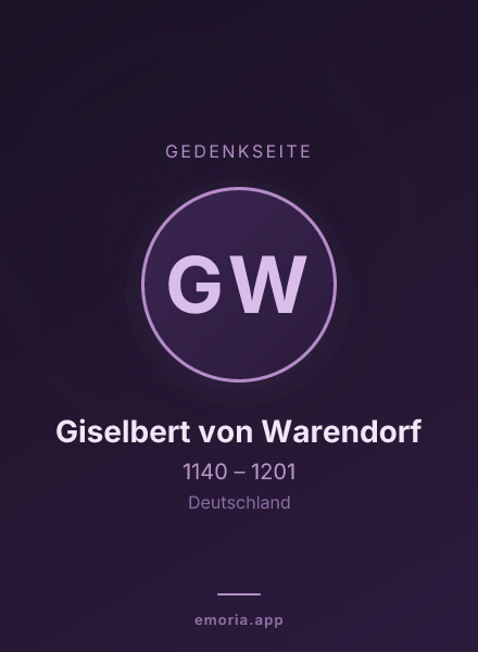 Gedenkportrait von Giselbert von Warendorf