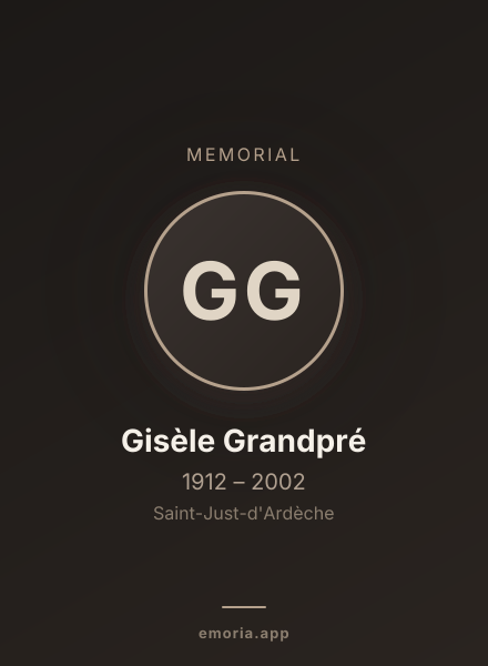 Memorial portrait of Gisèle Grandpré