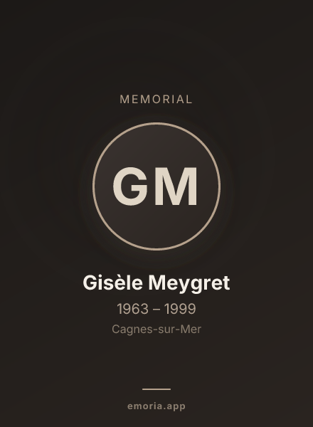 Memorial portrait of Gisèle Meygret