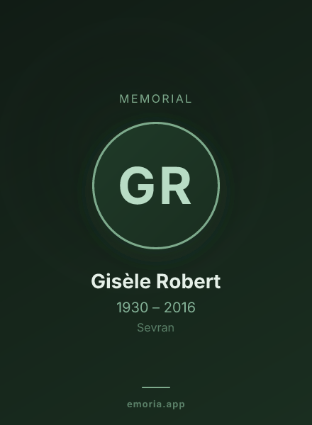 Memorial portrait of Gisèle Robert
