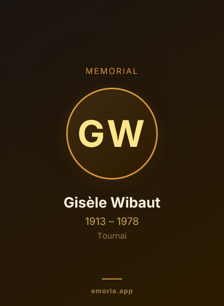Memorial portrait of Gisèle Wibaut