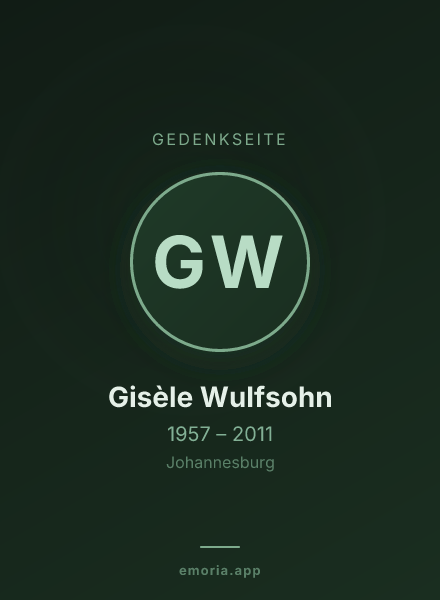 Gedenkportrait von Gisèle Wulfsohn