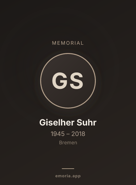 Memorial portrait of Giselher Suhr