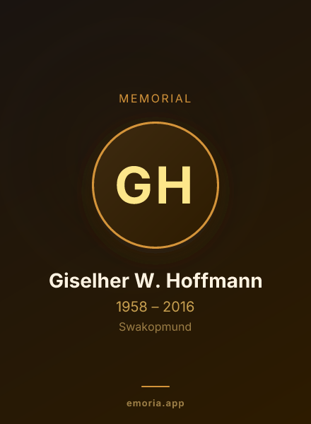 Memorial portrait of Giselher W. Hoffmann