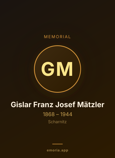 Memorial portrait of Gislar Franz Josef Mätzler
