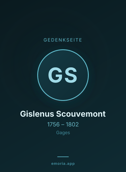 Gedenkportrait von Gislenus Scouvemont