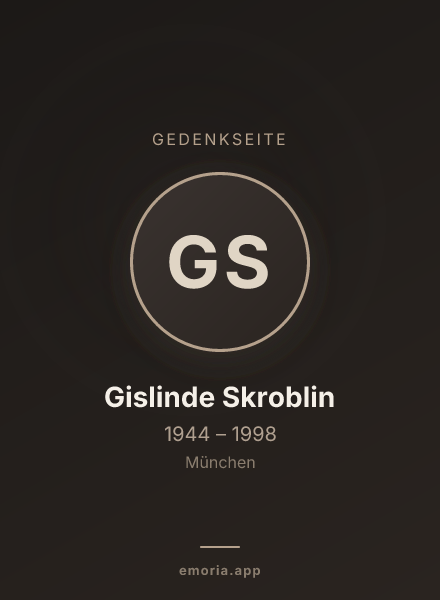 Gedenkportrait von Gislinde Skroblin