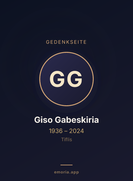 Gedenkportrait von Giso Gabeskiria