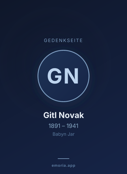 Gedenkportrait von Gitl Novak