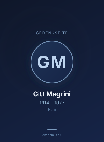 Gedenkportrait von Gitt Magrini