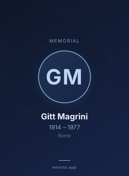 Memorial portrait of Gitt Magrini