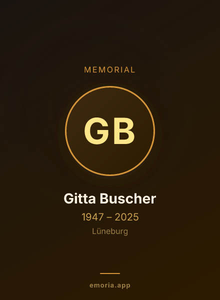 Memorial portrait of Gitta Buscher