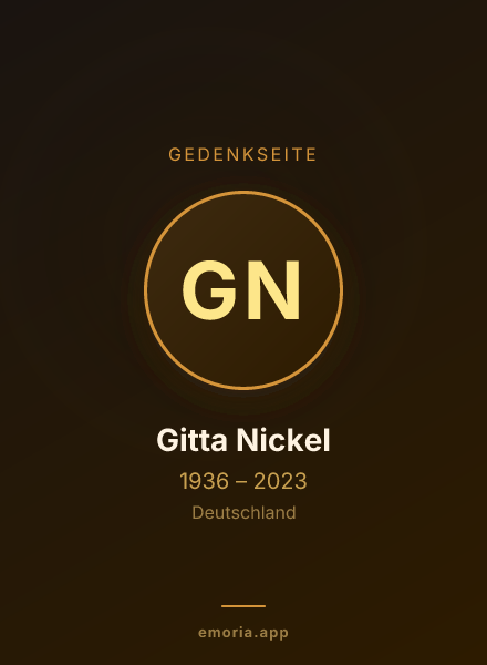 Gedenkportrait von Gitta Nickel