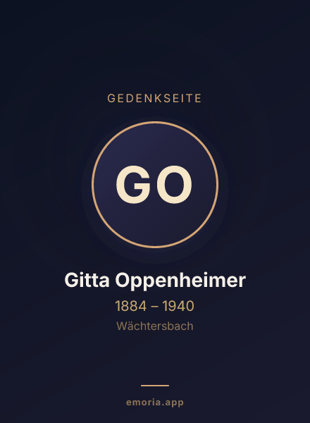Gedenkportrait von Gitta Oppenheimer
