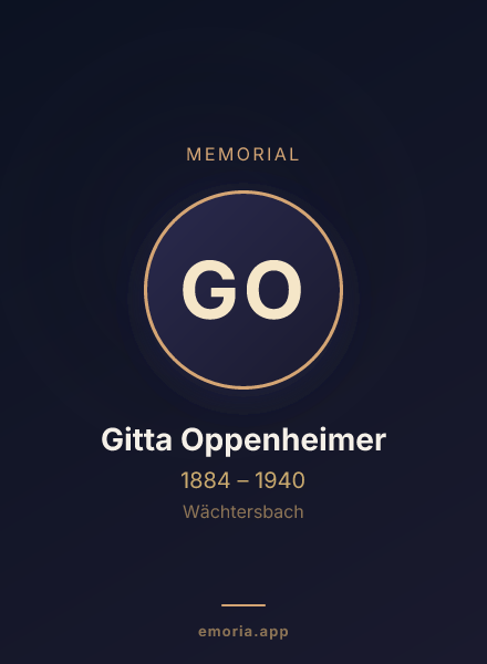Memorial portrait of Gitta Oppenheimer