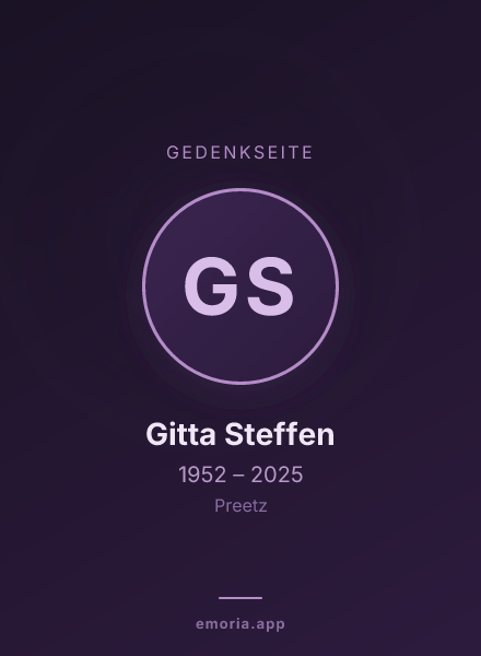 Gedenkportrait von Gitta Steffen