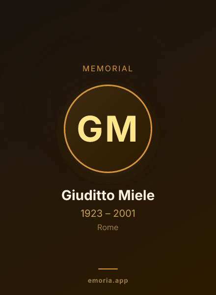 Memorial portrait of Giuditto Miele