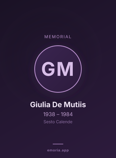 Memorial portrait of Giulia De Mutiis