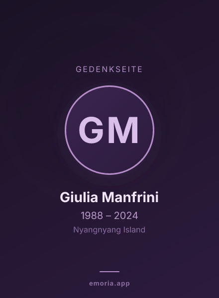 Gedenkportrait von Giulia Manfrini