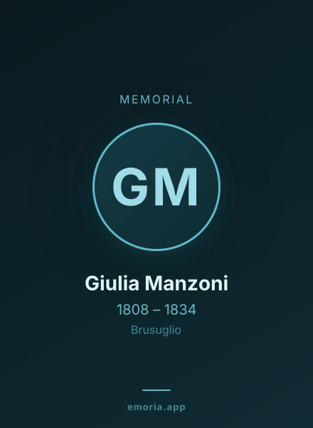 Memorial portrait of Giulia Manzoni
