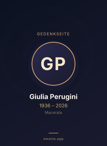 Gedenkportrait von Giulia Perugini
