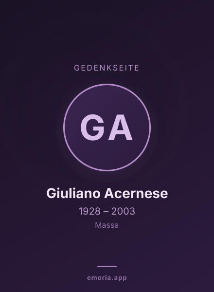 Gedenkportrait von Giuliano Acernese