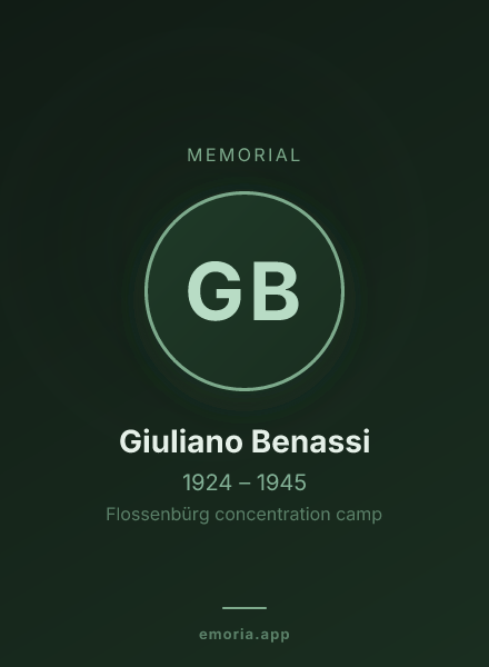 Memorial portrait of Giuliano Benassi