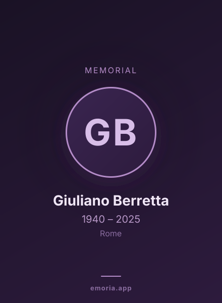 Memorial portrait of Giuliano Berretta
