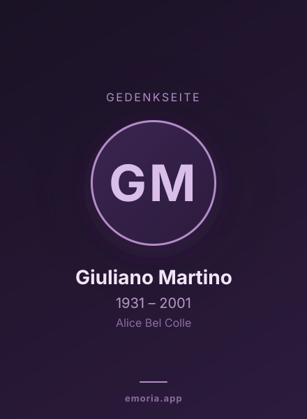 Gedenkportrait von Giuliano Martino