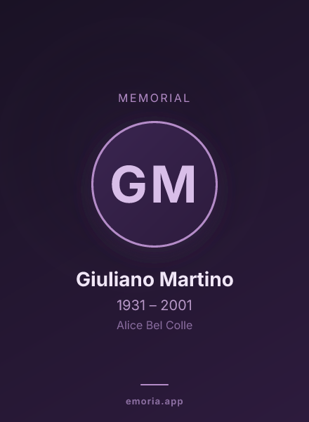 Memorial portrait of Giuliano Martino