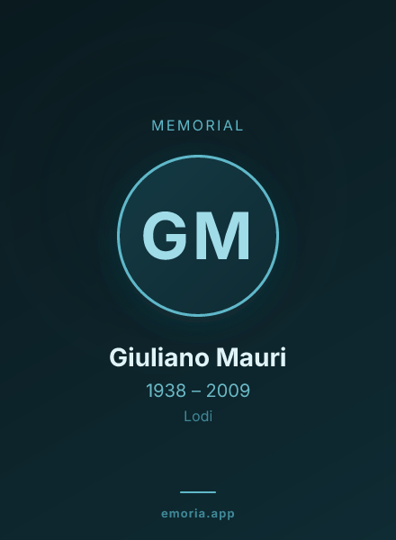 Memorial portrait of Giuliano Mauri