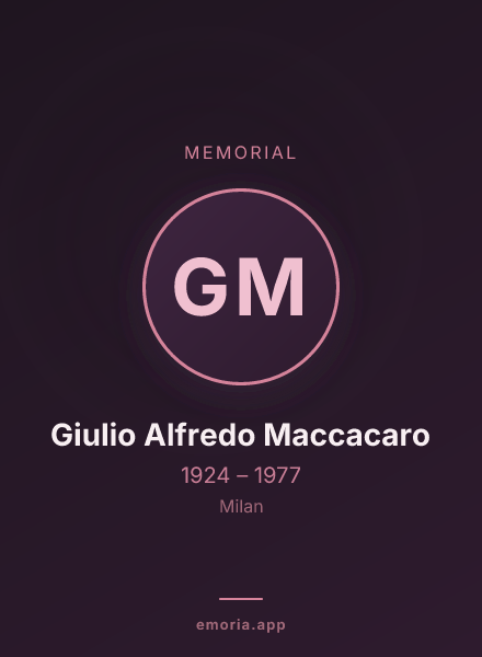 Memorial portrait of Giulio Alfredo Maccacaro
